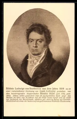 AK Ludwig von Beethoven im Jahr 1814