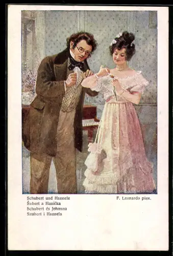 Künstler-AK Schubert und Hannele