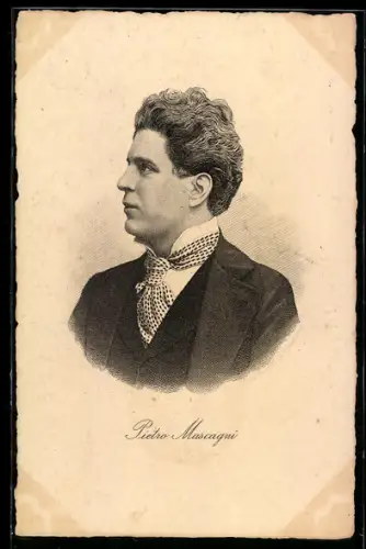 AK Pietro Mascagni im Profil