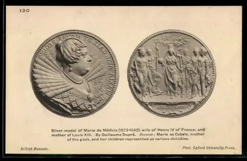AK Silver medal of Marie de Médicis, wife of Henry IV of France