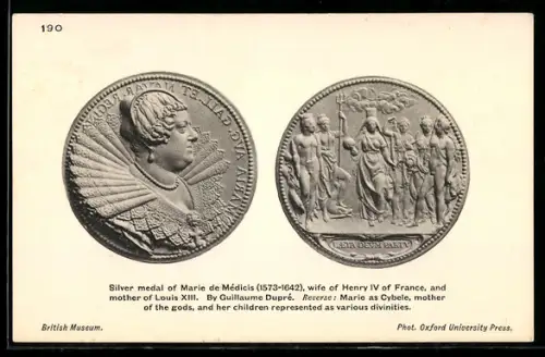 AK Silver medal of Marie de Médicis wife of Henry IV of France