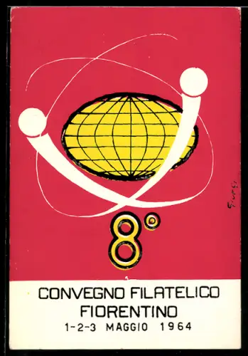AK Fiorentino, Convegno Filatelico Fiorentino 1964