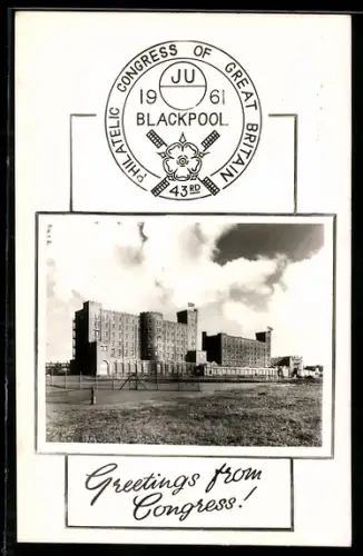 AK Blackpool, 43rd Philatelic Congress of Great Britain 1961