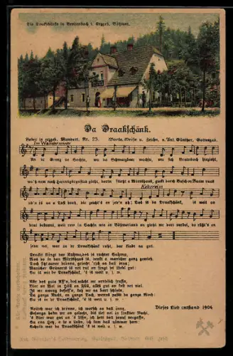 Lied-AK Anton Günther Nr.25: Da Draakschänk, Die Dreckschänke in Breitenbach