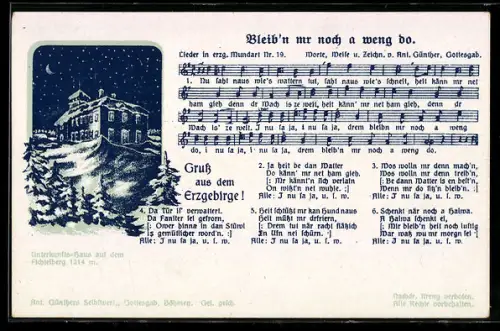 Lied-AK Anton Günther NR. 19: Bleib`n mr noch a weng do