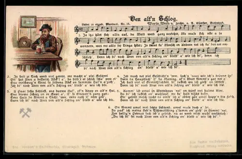 Lied-AK Anton Günther Nr. 14: Den alt`n Schlog