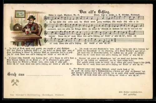Lied-AK Anton Günther Nr. 14: Den alt`n Schlog
