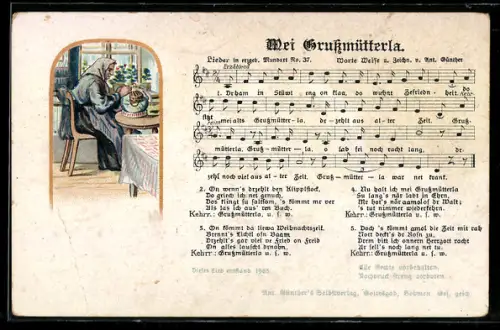 Lied-AK Anton Günther Nr. 37: Mei Grussmütterla