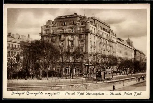AK Budapest, Dunapalota nagyszálló, Grand Hotel Donaupalast