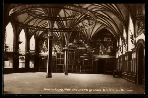 AK Marienburg / Malbork, Meisters grosser Remter im Schloss