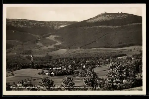 AK Schreiberhau, Panorama von der goldenen Aussicht mit Kamm