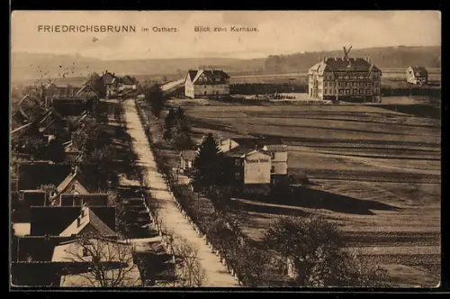 AK Friedrichsbrunn im Ostharz, Blick zum Kurhaus