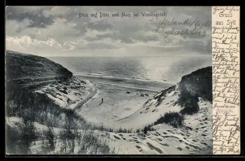 AK Wenningstedt /Sylt, Blick auf Düne und Meer