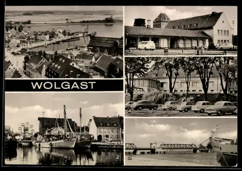 AK Wolgast, Hafen, HOG Vier Jahreszeiten, Neues Kreiskrankenhaus, Dampferanlegestelle