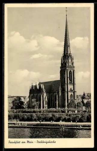 AK Frankfurt-Sachsenhausen, Ansicht der Dreikönigskirche