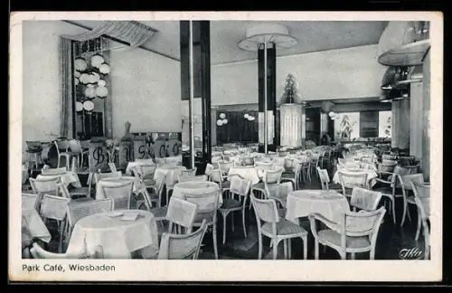 AK Wiesbaden, Park Café, Wilhelmstrasse 36