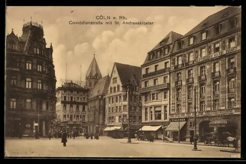 AK Cöln a. Rh., Comödienstrasse, St. Andreaskloster