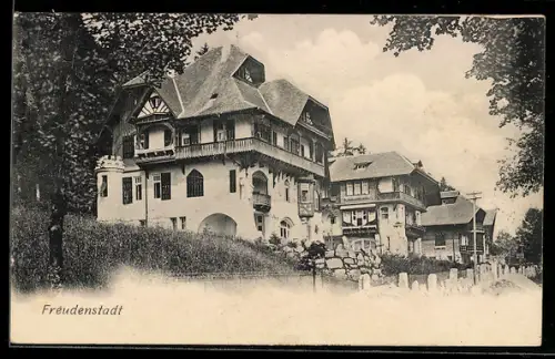 AK Freudenstadt, Grosses Wohnhaus im Landhausstil