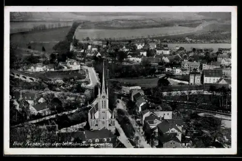 AK Bad Kösen, Blick von der Wilhelmsburg auf Kirche und Stadt