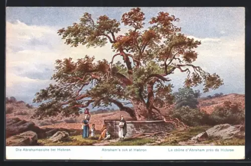 Künstler-AK Hebron, Abraham`s oak