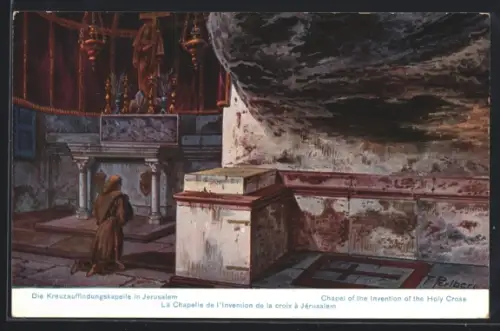 Künstler-AK Jerusalem, Chapel of the Invention of the Holy Cross