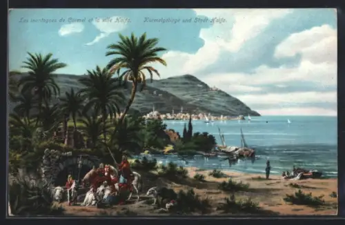 AK Haifa, Karmelgebirge und Stadt Haifa