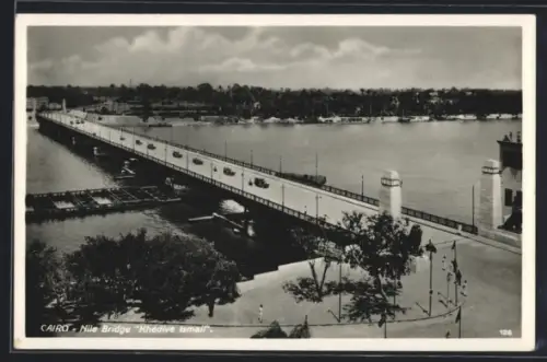 AK Cairo, Nile Bridge Khedive Ismail