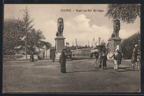 AK Cairo, Kasr-el-Nil Bridge