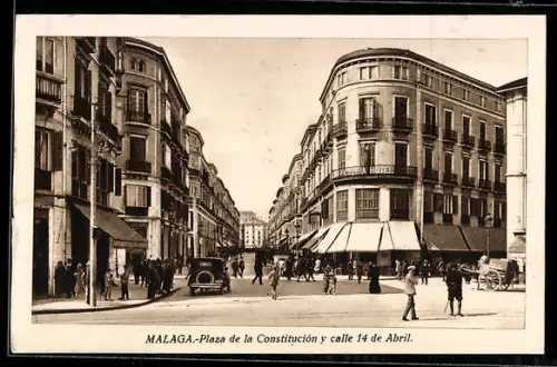 AK Malaga, Plaza de la Constitución y calle 14 de Abril