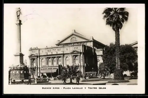 AK Buenos Aires, Plaza Lavalle y Teatro Colon