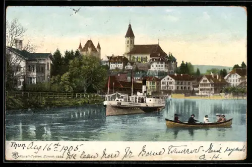 AK Thun, Teilansicht mit Kirche