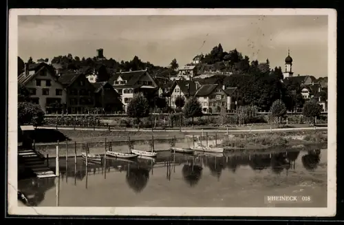 AK Rheineck, Teilansicht mit Kirche