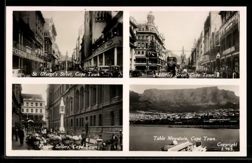 AK Cape Town, St. George`s Street, Adderley Street, Flower Sellers, Table Mountain