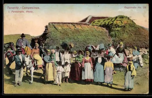AK Tenerife, Campesinos, BBewohner for ihrer Hütte