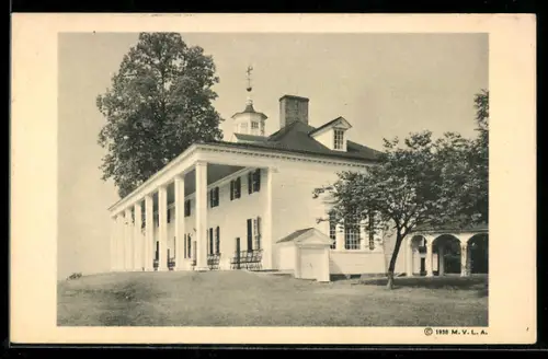 AK Mount Vernon, VA, Mount Vernon Mansion, East Front