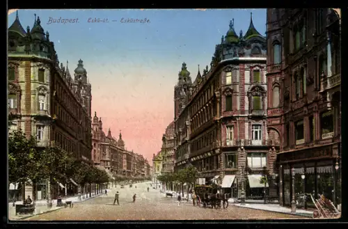 AK Budapest, Partie an der Esküstrasse