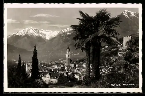 AK Merano, Panorama mit Kirche