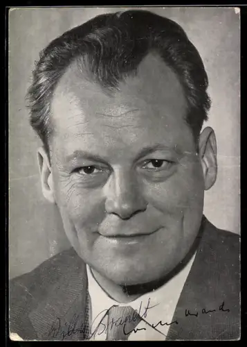 AK Portrait Willy Brandt im Anzug