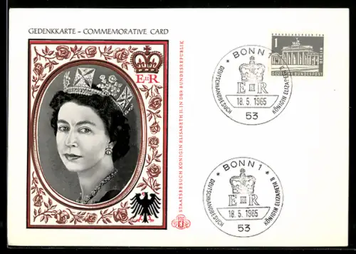 AK Königin Elizabeth von England, Deutschlandbesuch 1965