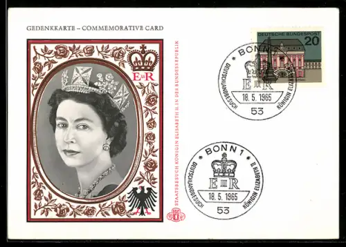 AK Königin Elizabeth von England, Deutschlandbesuch 1965