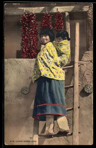 AK Mother and her Papoose Entering their second story Home, Chillis