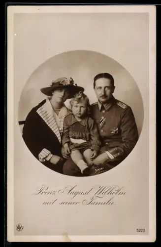 AK Familienbild des Prinz August Wilhelm von Preussen