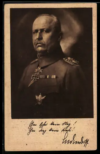 AK Portrait Erich von Ludendorff