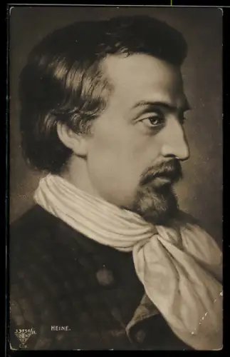 AK Heinrich Heine, seitliches Portrait des Dichters