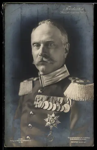 AK Portrait Grossherzog Friedrich von Baden in Uniform mit Epauletten und Orden