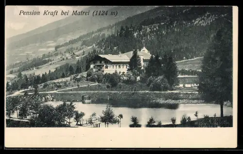 AK Matrei, Blick auf die Pension Kraft