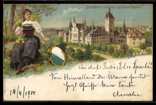 Lithographie Zürich, Zürcherin und das Landesmuseum