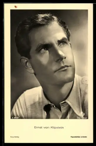AK Schauspieler Ernst von Klipstein mit charmantem Blick