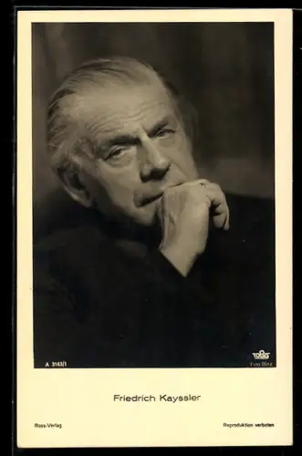AK Schauspieler Friedrich Kayssler nachdenklich blickend