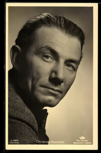 AK Christian Kayssler, Portrait des Schauspielers